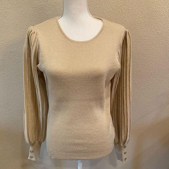 Nanette Lepore champagne sweater Size M - Picture 4 of 9